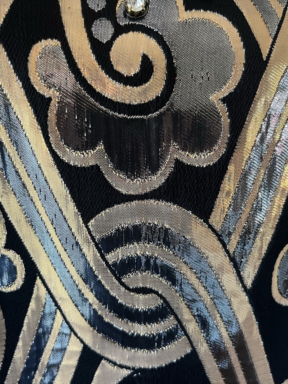 Lilly Pulitzer Black Gold Silver Embellished Sleeveless Blouse (NWT) - Picture 6 of 12